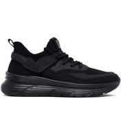 Resim Derimod Zero Erkek Siyah Bağcıklı Kalın Tabanlı Kumaş Sneaker 25SFD69426F 