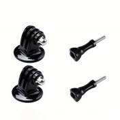Resim Taisioner Tripod Montaj Adaptörü Vida Bağlantısı - Hero 12 11 10 9 8 7 6 5 4 ve DJI Osmo Sjcam Xiaoyi Aksiyon Kameralarla Uyumlu (4 Parça) 
