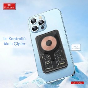 Resim Earldom PD19 5.000 Mah Kablosuz Şarjlı Standlı Pd Hızlı Şarj Powerbank 