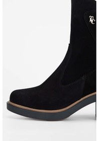 Resim Tamer Tanca Kadın Hakiki Deri Siyah Süet Casual Bot 231 2043 Bn Bot Sk23/24 Sıyah Suet 