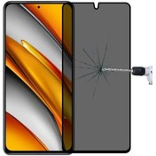 Resim Xiaomi Poco F3 İçin Tam Kapak Gözetleme Önleyici Temperli Cam Filmi 