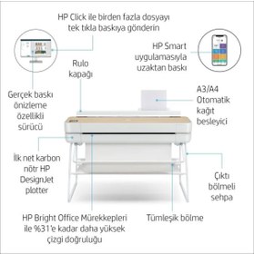 Resim HP 5HB14A DesignJet Studio Wood 36 inc / A0 Yazıcı 