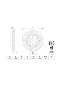 Resim Nissan Navara Fren Diski On 2006-2021 Bosch 0986479e35 2adettir 