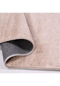 Resim Çam Halı Crea Decolux Azade 8201 Bej Özel Kaymaz Tabanlı Pamuk Dokuma Kilim - 80x150 