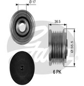 Resim GATES Oap7049 Alternator Kasnagi (MERCEDES:C SERİSİ C220 C270 CLK E SERİSİ ML270 CDİ G270 CDİ (WH366939) 