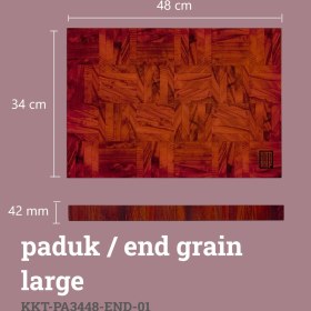 Resim Kaf Ahşap End Grain Kesme Tahtası Paduk 