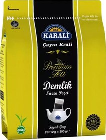 Resim Karali Premium Siyah Demlik Poşet Çay 25 x 12 G 