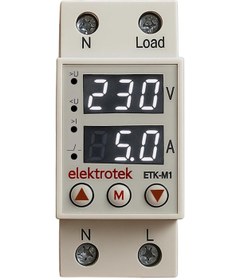 Resim Etk-m1 Monofaze Gerilim Ve Akım Koruyucu 63a 230v Dın Ray Ayarlanabilir Röle 1 