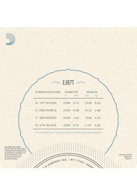 Resim Daddario Ej87T Titanium Tenor Ukulele Tel Seti 