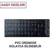 Resim Notebook Için Türkçe Q Klavye Sticker Etiket Siyah 