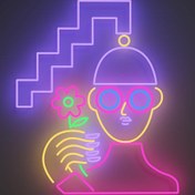 Resim Zig Zag Girl by Emily Eldridge - Neon Tabela 