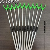 Resim 6/10 Adet Ayarlanabilir Alüminyum Olta Tutucu U-Başlı Uzatmalı - Karayip ve Deniz Balıkçılığı için Yer Montajı, Sahil ve Açık Hava Seyahati İçin Temel Aksesuar 