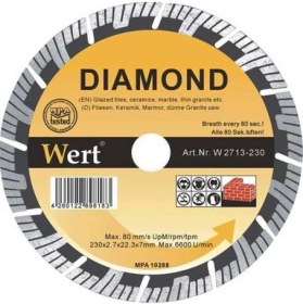 Resim Wert 2713-230 Süper Turbo Elmas Testere (230Mm) 