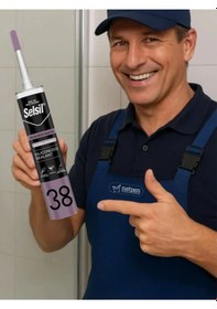 Resim Selsil Silikonize Mastik 500 Gr Beyaz 10 Adet ,alüminyum Tabanca Beyaz 