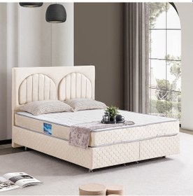 Resim Walter Çift Kişilik Baza Başlık Orthosoft Yatak Seti - Krem 160 x 200 