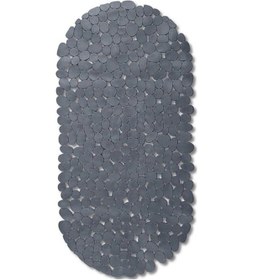 Resim Banyo Duş Küvet Kaydırmaz Paspası Bath Mat Vantuzlu 34x68cm Ahşap 