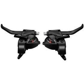 Resim Shimano Bisiklet Vites Fren Kolu St-ef41 3-7 Li Siyah 