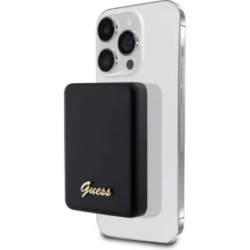 Resim Guess Lisanslı Magsafe Şarj Özellikli Metal Yazı Logolu Powerbank 3000mAh 5W Siyah 