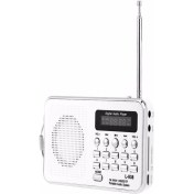 Resim Taşınabilir Dijital Radyo, Şarjlı, USB ve Tf Destekli, Beyaz Renk 