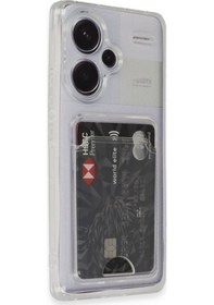 Resim Kvy Xiaomi Redmi Note 13 Pro Plus 5g Kamera Korumalı Kartlıklı Setra Şeffaf Silikon Kılıf 