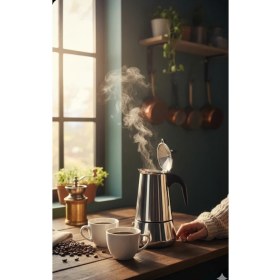 Resim URZ Espresso Maker (Moka Pot) 4 ve 6 Fincan 