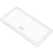 Resim Araba Güneşlik Ayna Usb Şarj Edilebilir Kozmetik Makyaj Aynası 3 Işık Modlu Dokunmatik Ekran - Beyaz 