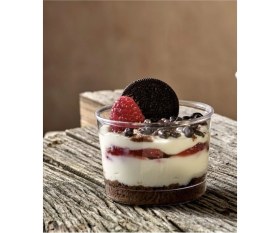 Resim Tekno Trust Plastik Sert Plastik Tatlı Kasesi Aşure Magnolya Kabı Turuncu 