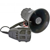 Resim Carub 12v Elektronik Siren 3 Sesli Mikrofonlu Siyah Br2744101 