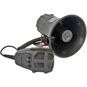 Resim Carub 12v Elektronik Siren 3 Sesli Mikrofonlu Siyah Br2744101 