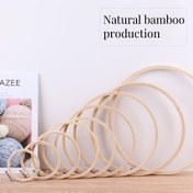 Resim 1 adet Ayarlanabilir Bambu Nakış Çerçevesi, Büyük 23cm-33cm Doğal Bambu Çapraz Dikiş Çerçevesi DIY El İşleri, Duvar Dekoru ve El Yapımı Projeler İçin - El Sanatçıları, Okula Dönüş veya Yeni Yıl İçin Mükemmel Hediye 