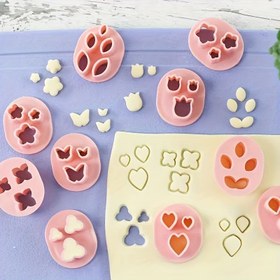 Resim 10 Adet Polimer Kil Kesici Seti - Kendin Yap Takı Yapımı, Küpe ve Takı Dökümü için Çiçek, Yaprak ve Kelebek Şekilleri ile Plastik El Sanatları Aletleri, Güç Kaynağı Gerekmez 