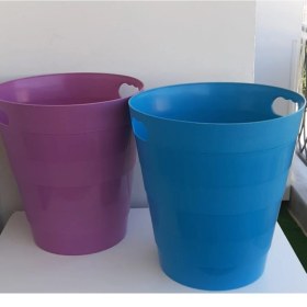 Resim Özbience Mavi ve Pembe Plastik Çöp Kovası 12,5 Lt, 2'li Set, Ev ve Ofis Için 
