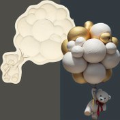 Resim Silikon Ayı Balon Kek Kalıbı - Ev Dekorasyonu, Pişirme ve El Sanatları için DIY Reçine Çikolata Şeker Kalıbı - Noel, Hanuka, Şükran Günü, Sevgililer Günü ve Anneler Günü için Mükemmel 