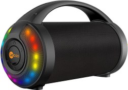 Resim Lecoo DS156 Boombox RGB Bluetooth 5.0 Uzun Kullanım Süresi Geniş Çekim Alanı Zengin Medya Paneli 360° Ses İşlevli 2 Pasif Radyatörlü Stereo 1500mAh 8.5W Tepe Güç TWS Taşınabilir Hoparlör 