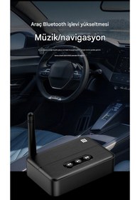 Resim Antenli Bluetooth Adaptör Bluetooth 5.4 Receiver Aux Usb Rca Wireless Araç Hoparlör Bluetooth Kiti 