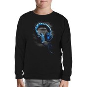 Resim Lord T-Shirt Headphone Siyah Çocuk Sweatshirt 