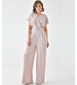 Resim Ftz Women Kadın Kemerli Tulum Beige 30724-beige Bej 