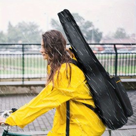 Resim Profesyonel Kalite Ağır Hizmet Tipi Gitar Kılıfı - Ayarlanabilir Yastıklı Omuz Askıları ve Sırt Halkası - Hafif ve Dayanıklı Sert Yapı - Akustik/Elektrik/Klasik/Bas Gitarlar İçin - Siyah Müzik Enstrümanı Seyahat Çantası (Gitar Taşıyıcı) 