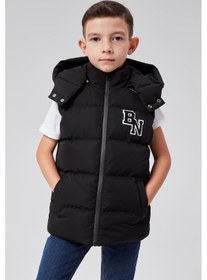 Resim Benitto Kids Kapüşonlu Erkek Çocuk Şişme Yelek 51310 Siyah 