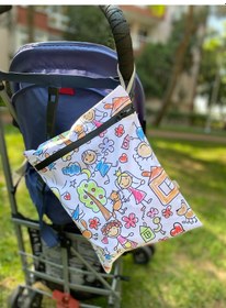 Resim Yorni 43x46cm, Family, Su Geçirmez Bebek Çocuk Beslenme Çantası, Torba Beyaz 