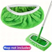 Resim 1 adet Yıkanabilir Mikrofiber Paspas Pedi, Islak ve Kuru Temizlik için Dayanıklı, Kullanımı Kolay, Ev, Mutfak, Yatak Odası, Oturma Odası, Cam Temizliği için İdeal, Pil Gerektirmez 