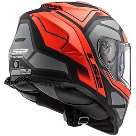 Resim Ls2 Storm 2 Faster Full Face Motosiklet Kaskı 66946 Mat Kırmızı Titanyum 