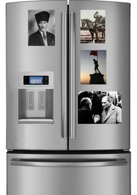 Resim Atatürk Resimli Buzdolabı Süsü Magnet 4 Adet 19,5 X 14,5 