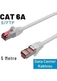 Resim Irenıs 5 Mt Beyaz Cat 6a S/ftp Ethernet Data Center Patch Kablo 