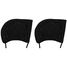 Resim Ranyeek Siyah Oto Arka Pencere Moskiton Perde 110x48cm 2 Adet - Güneş Engeli Isı Yalıtımı Akıllı Tkanak Materyal Elastik Kurulum Kolay 