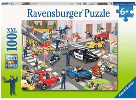 Resim Ravensburger 100 Parça Puzzle Police Patrol 104017 