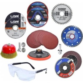 Resim UGR 55 Parça Spiral Avuç Içi Taşlama Makinesi Matkap Seti 115 mm 