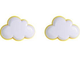 Resim Qingmipy Akıllı Işık Kontrollü Bulut Şekilli Gece Lambası - Çocuk Odası, Yurt Odası Dekorasyonu, Emzirme Işığı, Enerji Tasarruflu Duvar Lambası Avrupa Standartı, 2 Adet 