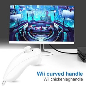 Resim 2 Stück Nunchuk-Controller Kit für Wii: Remote Nunchuk-Joystick Gamepad Kontroller Fernbedienung Nunchuck-Controller Joystick Ersatz Controller Kompatibel mit Konsole Wii-Videospiel - Weiß 