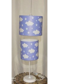 Resim Mavi Yıldız Bulut Erkek Genç Odası Çocuk Odası Pvc Avize Abajur 